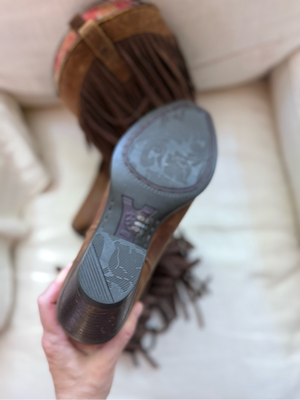 Ariat Gold Rush fringe western boots br - Picture 5 of 8